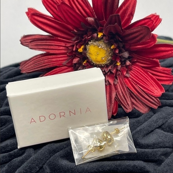 NWT ADORNIA 14k Gold Plated Sterling Silver Knot Earrings - Picture 7 of 9